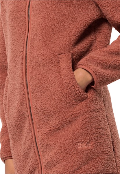 Herfstrode Origins Hoge Krul Jas Met Jack Wolfskin