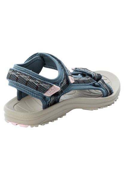 Jack Wolfskin Blauwachtig Grijs-roze Hot Wave Breaker W
