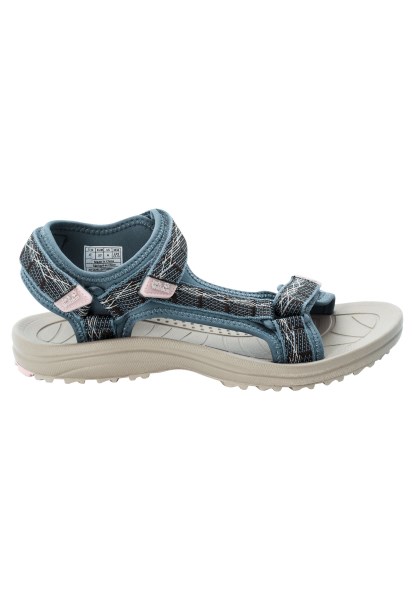 Jack Wolfskin Blauwachtig Grijs-roze Hot Wave Breaker W