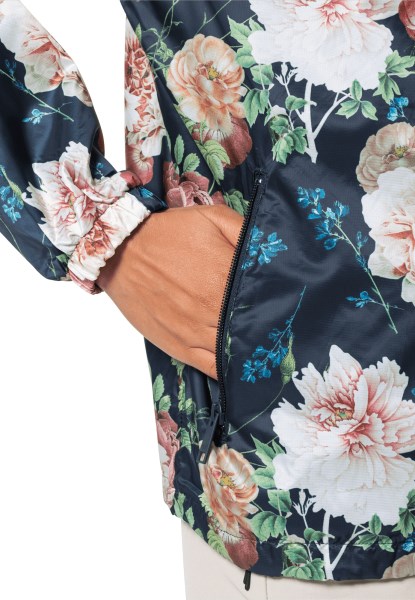 Bloemenblouson Met Nachtblauwe All-over Originele Jack Wolfskin