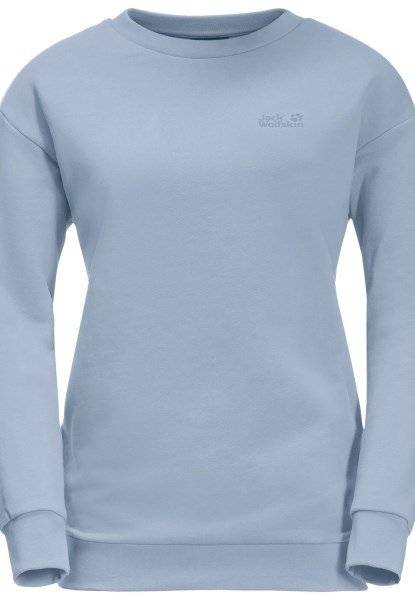 Jack Wolfskin Blauwe Mist Essentiële Ronde Hals W Fashion