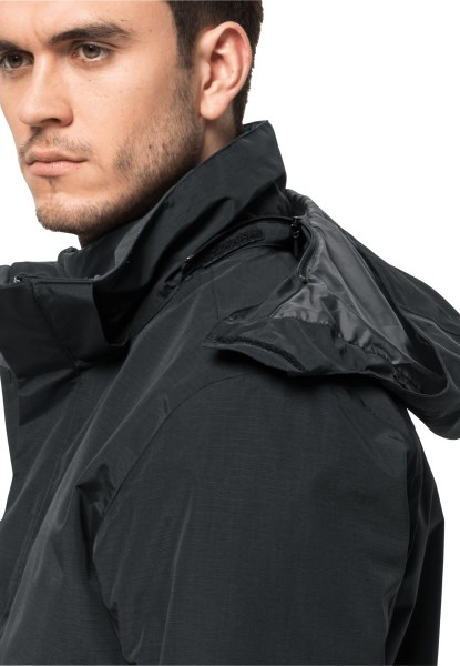 Jack Wolfskin Zwarte Bergland 3in1 Jas M Collecties