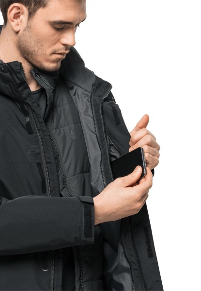 Jack Wolfskin Zwarte Bergland 3in1 Jas M Collecties
