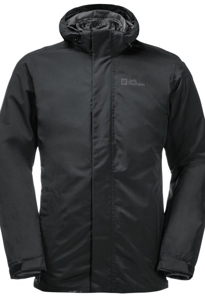 Jack Wolfskin Zwarte Bergland 3in1 Jas M Collecties
