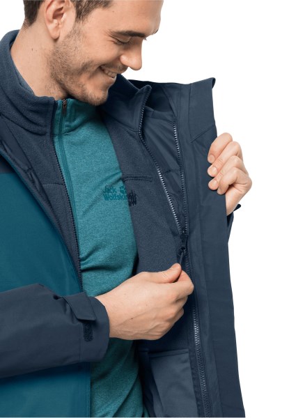 Taubenberg 3in1 Jas M Collectie Jack Wolfskin Blue Coral