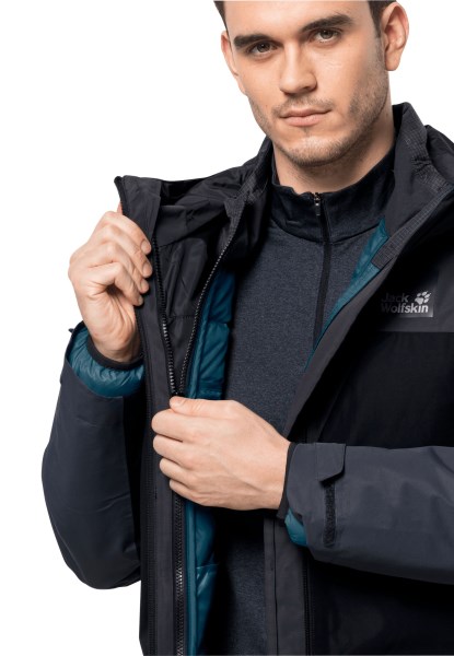 Dna Tundra Donsjack M Jack Wolfskin Mode Blauw Koraal