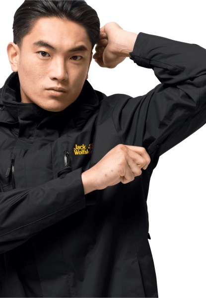 Jasper Flex Heren Zwart Nieuwe Jack Wolfskin