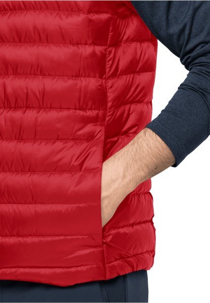 Pack & Go Down Vest M Adrenaline Red Jack Wolfskin Hot