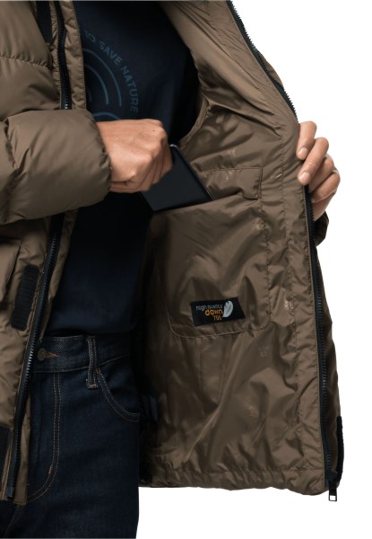 Kastanje Fashion Jack Wolfskin Bevroren Meer Jas M