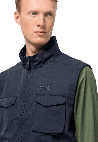 Jack Wolfskin Lakeside Trip Vest M Origineel Nachtblauw