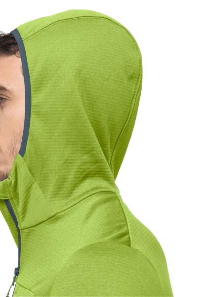Hydro Grid Fleece Jack Wolfskin Spring Lime Merken