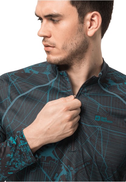 Origin Blue Coral All Over Jack Wolfskin Morobbia L/s Voortzetten M