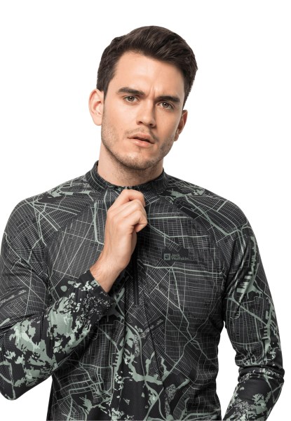 Origins Hedge Green Allover Morobbia L/s Stimuleren M Jack Wolfskin