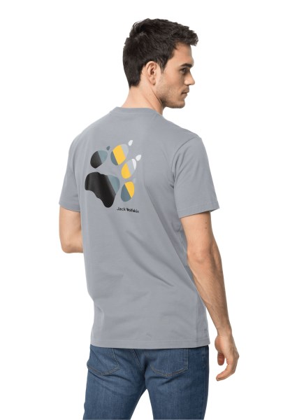 Jack Wolfskin Origin Zilvergrijs Regenboogpoot T M