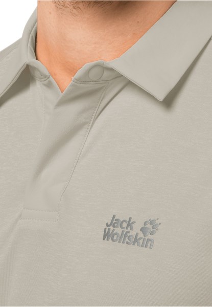 Stoffige Grijze Jack Wolfskin Pack & Go Polo M Origineel