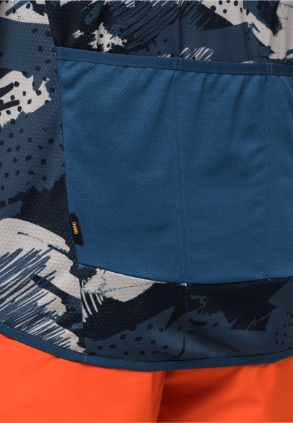 Jack Wolfskin Tourer Halfzip Print T M Thunder Blue Allover Nieuw