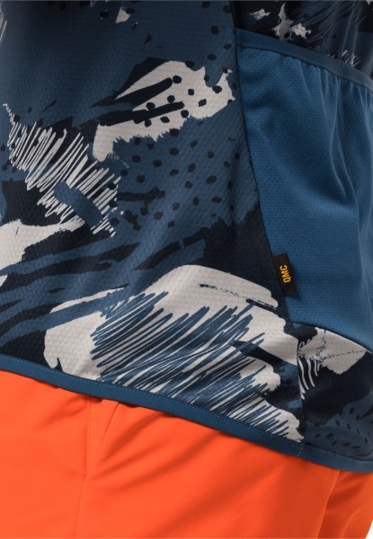 Jack Wolfskin Tourer Halfzip Print T M Thunder Blue Allover Nieuw