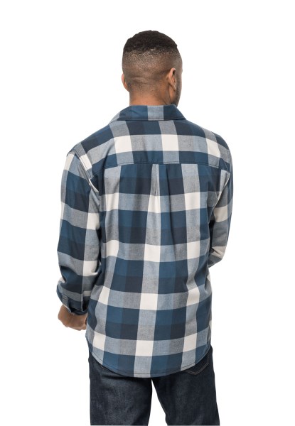 Donderblauw Geruit Merk Jack Wolfskin Felsenweg Overhemd M