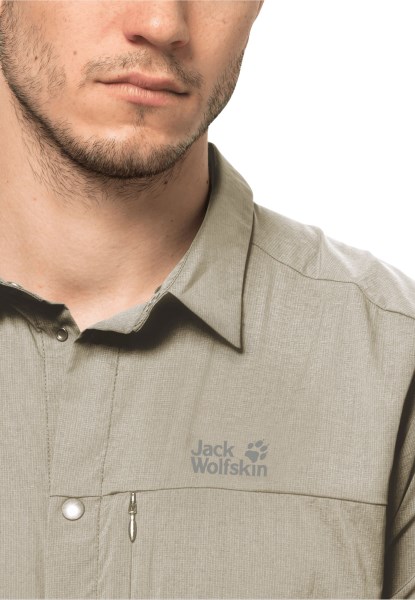 Pack & Go-shirt M Stoffige Grijze Jack Wolfskin-merken