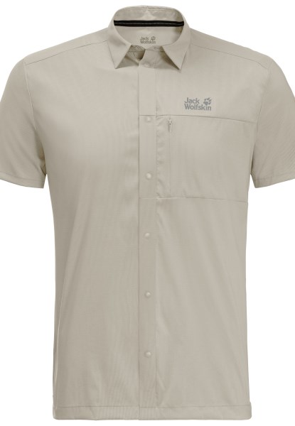 Pack & Go-shirt M Stoffige Grijze Jack Wolfskin-merken
