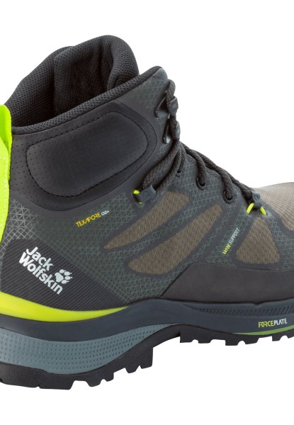 Force Striker Texapore Mid M Beste Limoen-donkergroene Jack Wolfskin