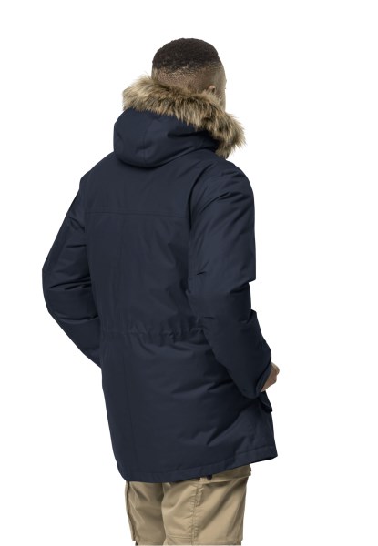 Nachtblauw Jack Wolfskin Winterfrost Dons Parka M Heet