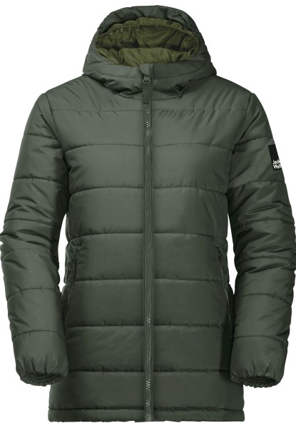 Spirit Ins Long Jacket Y Thyme Green Origin Jack Wolfskin
