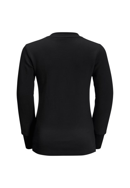 Originele Zwarte Essential K Jack Wolfskin Met Ronde Hals