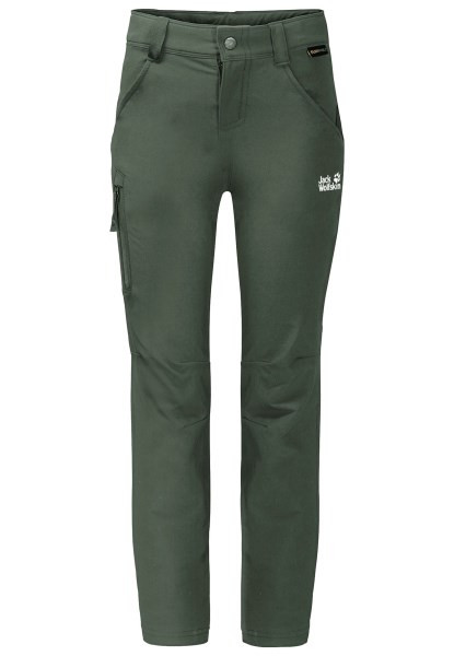 Nieuwe Tijmgroene Jack Wolfskin Activeerbroek Kinderen
