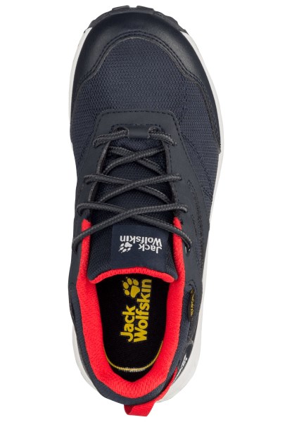Jack Wolfskin Woodland Texapore Low K Night Blauw-rood Oorsprong