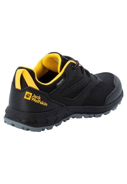 Collecties Woodland Texapore Low K Zwart-potig Geel Xt Jack Wolfskin