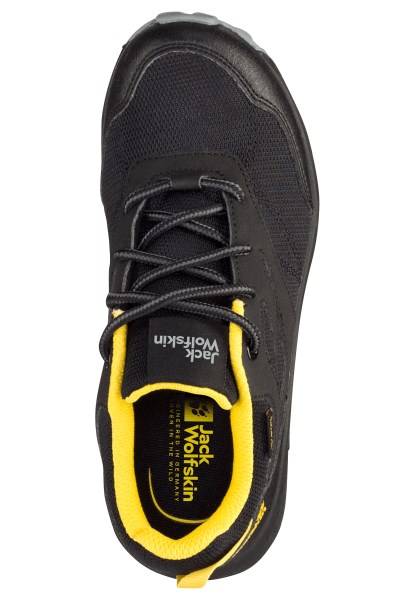 Collecties Woodland Texapore Low K Zwart-potig Geel Xt Jack Wolfskin