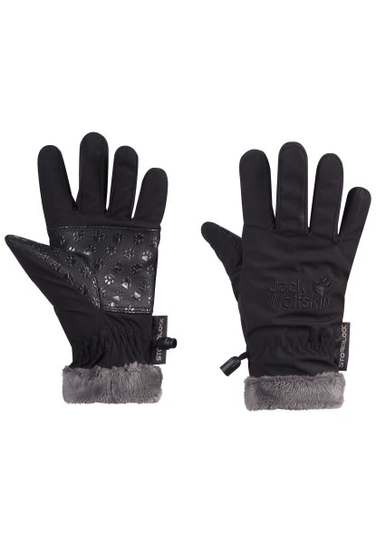 Softshell Highloft Handschoen Kids Zwart Origin Jack Wolfskin