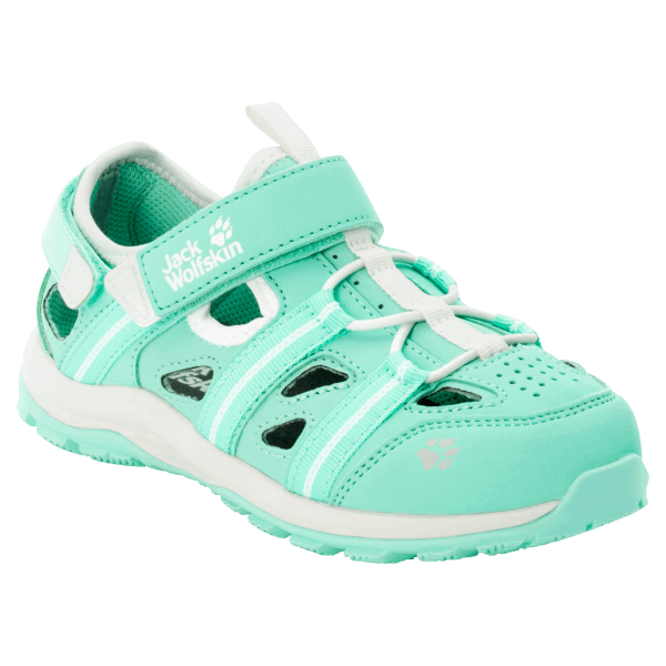 Lichtgroen-witte Jack Wolfskin Origins Zonneklimmer Voor Kinderen