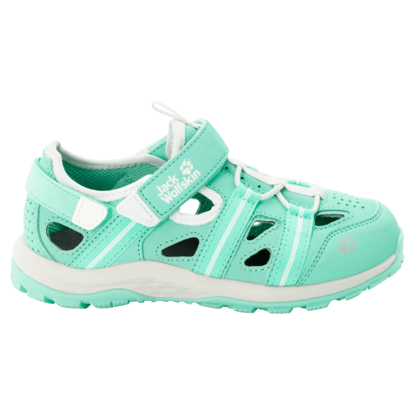 Lichtgroen-witte Jack Wolfskin Origins Zonneklimmer Voor Kinderen