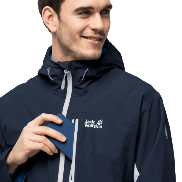 Heren Eagle Peak Jas Jack Wolfskin Blauw Pacific Nieuw