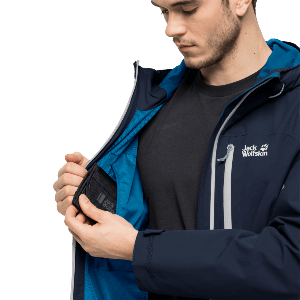 Heren Eagle Peak Jas Jack Wolfskin Blauw Pacific Nieuw