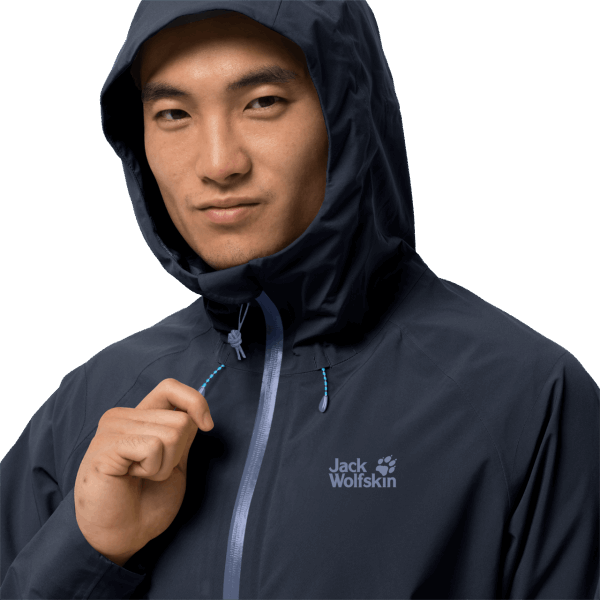 Nachtblauw Heren Hoogste Piek Jas Jack Wolfskin Nieuw