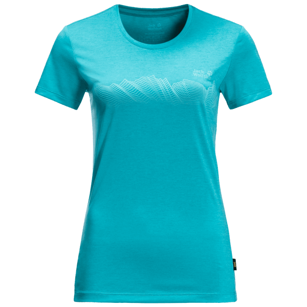 Dames Crosstrail Graphic T Dark Aqua Jack Wolfskin Merken