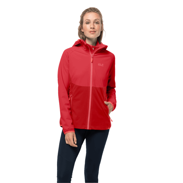 Jack Wolfskin Go Hike Softshell Voor Dames Origins Bright Scarlet