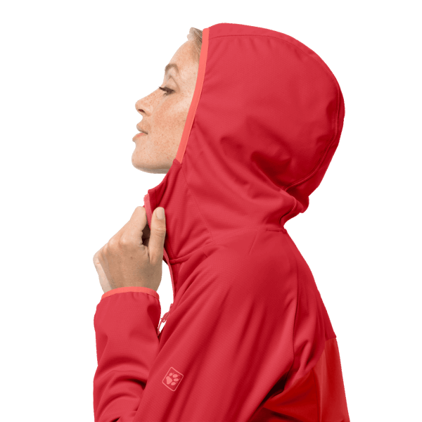 Jack Wolfskin Go Hike Softshell Voor Dames Origins Bright Scarlet