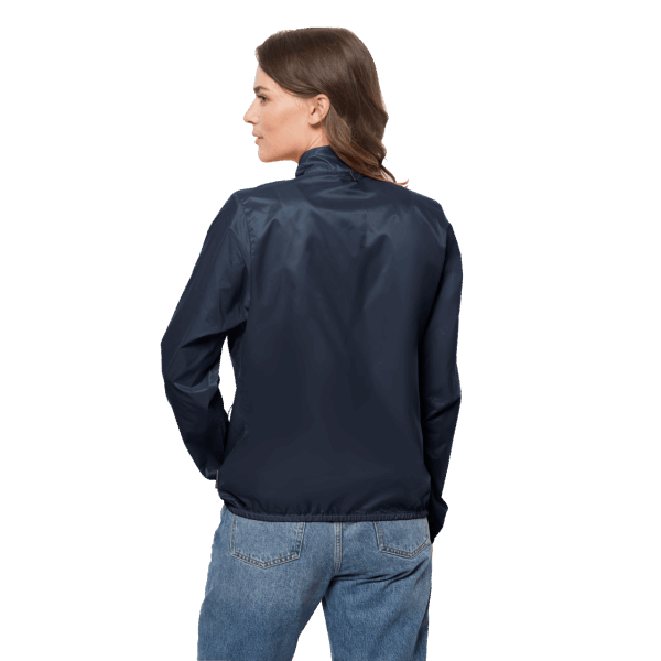 Collections Jack Wolfskin Dames Pack & Go Windshell Nachtblauw