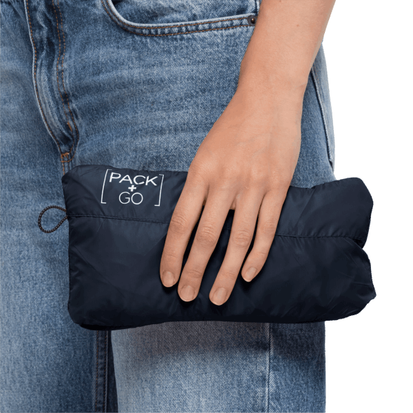 Collections Jack Wolfskin Dames Pack & Go Windshell Nachtblauw