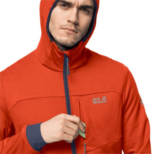 Heren Hydro Grid Fleece Wild Brier Fashion Jack Wolfskin