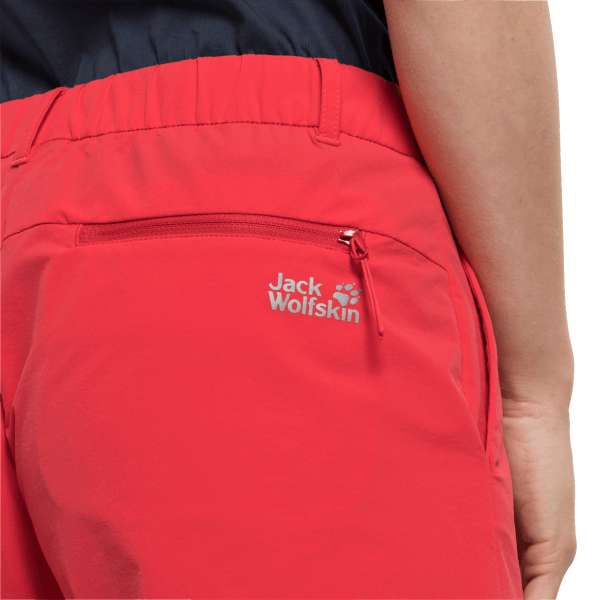 Jack Wolfskin Dames Pack & Go Short Hot Tulip Rood