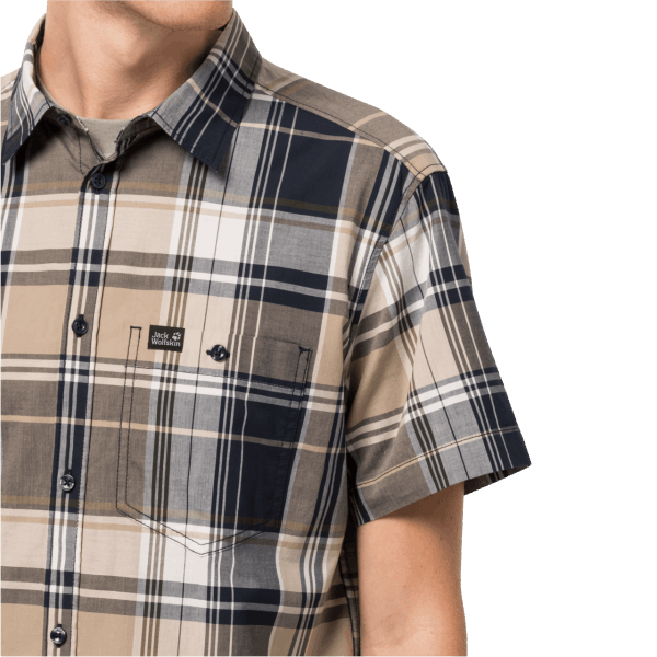 Jack Wolfskin Little Lake Herenoverhemd Sand Dun Checks Collectie