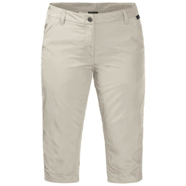 Merk Stoffige Grijze Jack Wolfskin Kalahari 3/4 Broek Voor Dames