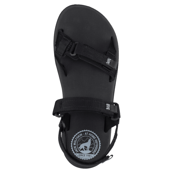 Brands Jack Wolfskin Zwart-lichtgrijze Outfresh Damessandaal