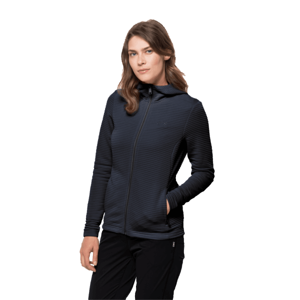 Jack Wolfskin Modesto Damesjack Met Capuchon Nachtblauw Nieuw