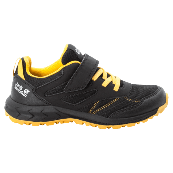 Zwart-potig Geel Xt Fashion Jack Wolfskin Kid's Woodland Low Vc
